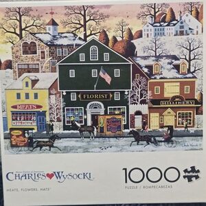 Charles Wysocki-"Meats,Flowers,Hats"-1000 Piece Jigsaw Buffalo Games Puzzle